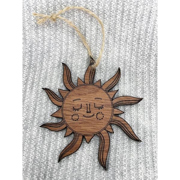 Wooden Sun Ornament