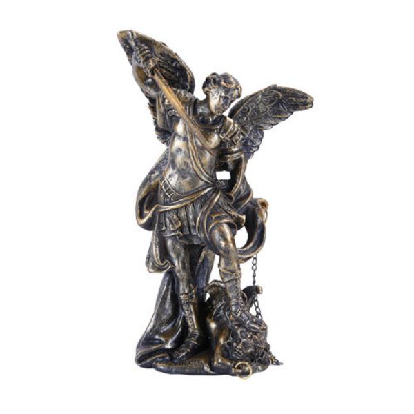 Archangel Michael Faux Bronze Statue