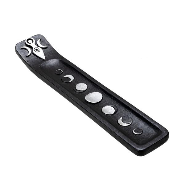 Triple Goddess Black & Silver Incense Burner