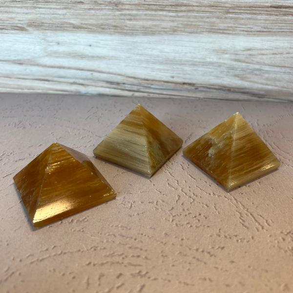 Honey Calcite Pyramid