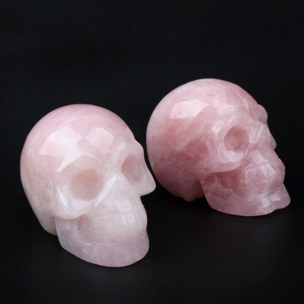 Rose Quartz Skull