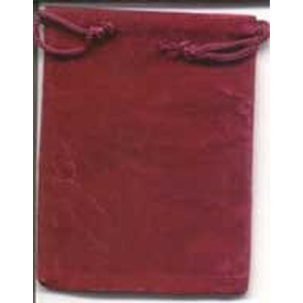 Burgundy Velveteen Bag 2x2.5