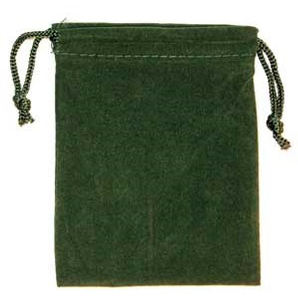 Green Velveteen Bag 2x2.5