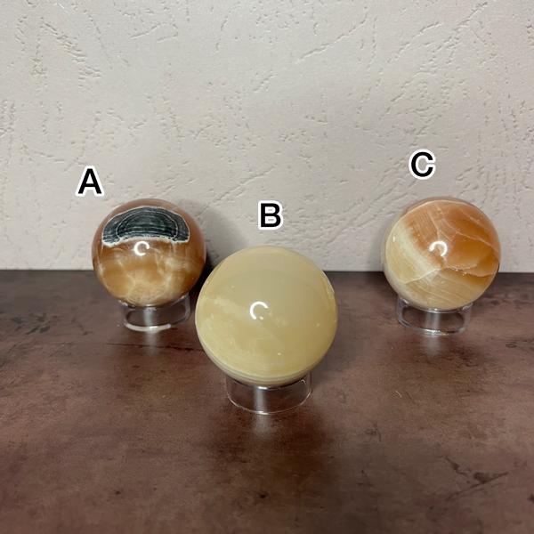 Honey Calcite Sphere