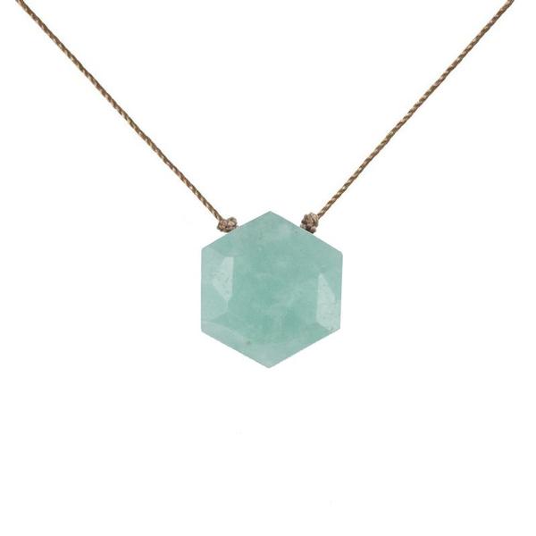 Amazonite Sacred Geometry Necklace for Courage