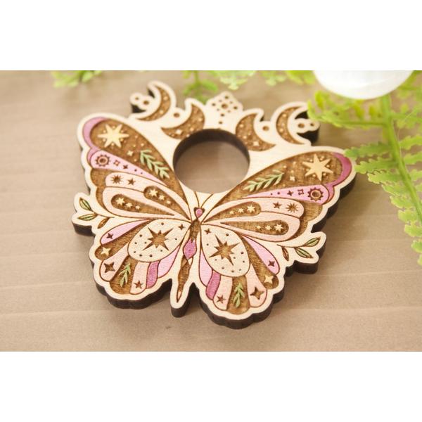 Wooden Butterfly Sphere Holder