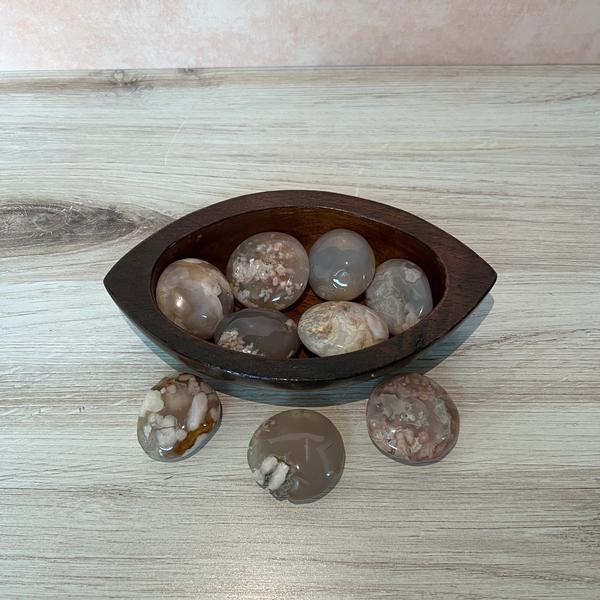 Flower Agate Smooth Stone