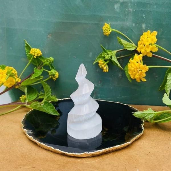 Mini Spiral Selenite Tower