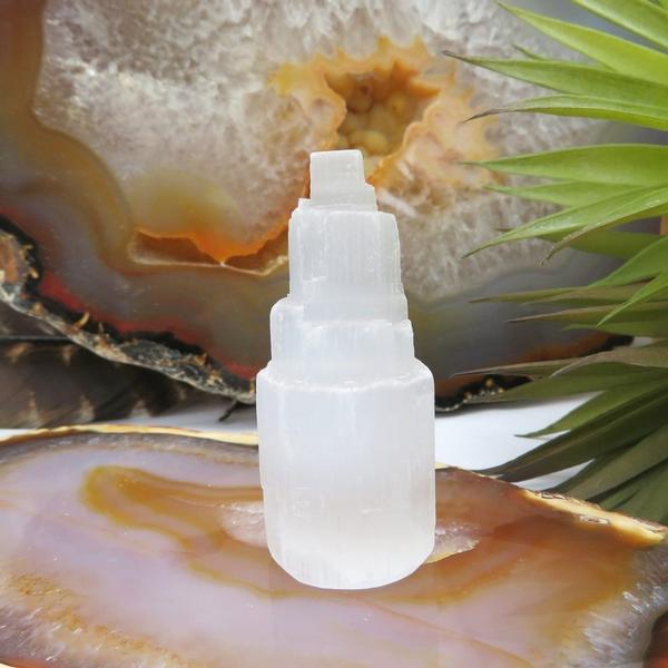 Selenite Raw Tower