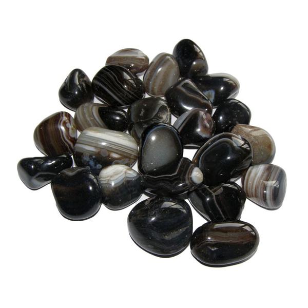 Tumbled Black Agate