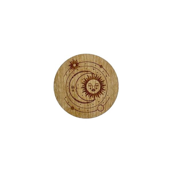 Cherry Wood Lunar Solar Sticker