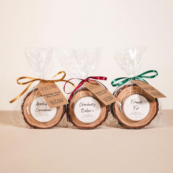 Wood Slice Candles