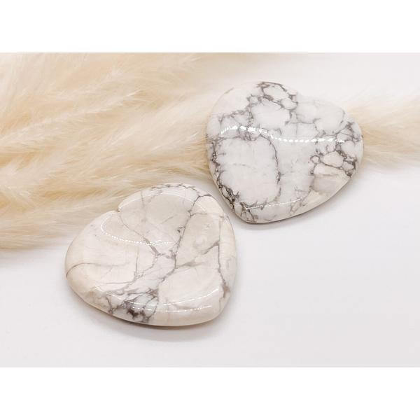 Howlite Heart Shaped Worry Stone