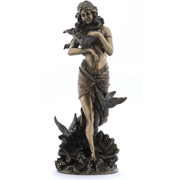 Aphrodite with Doves standing on Sea Shell
