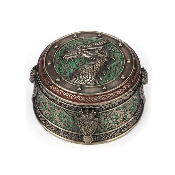 Celtic Dragon Crest Trinket Box