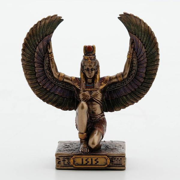 Isis Kneeling with Open Wings Statue