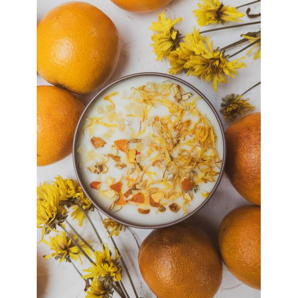 Zesty Orange Ginger Marigold Soy Candle