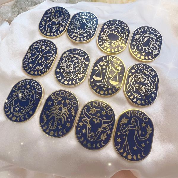 Zodiac Enamel Pins