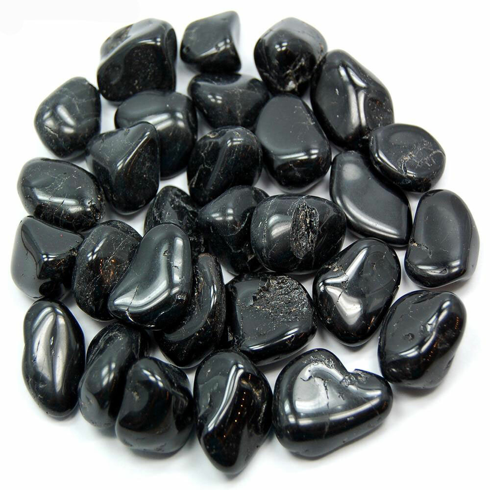 Tumbled Black Tourmaline Circles of Wisdom Crystals Gemstones Circles of Wisdom